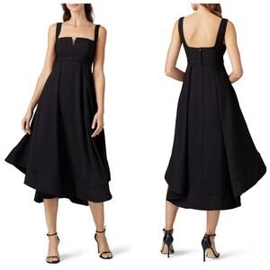 NWT C/MEO Collective Black Statement Gown Size 4/Small Cocktail Wedding Aline